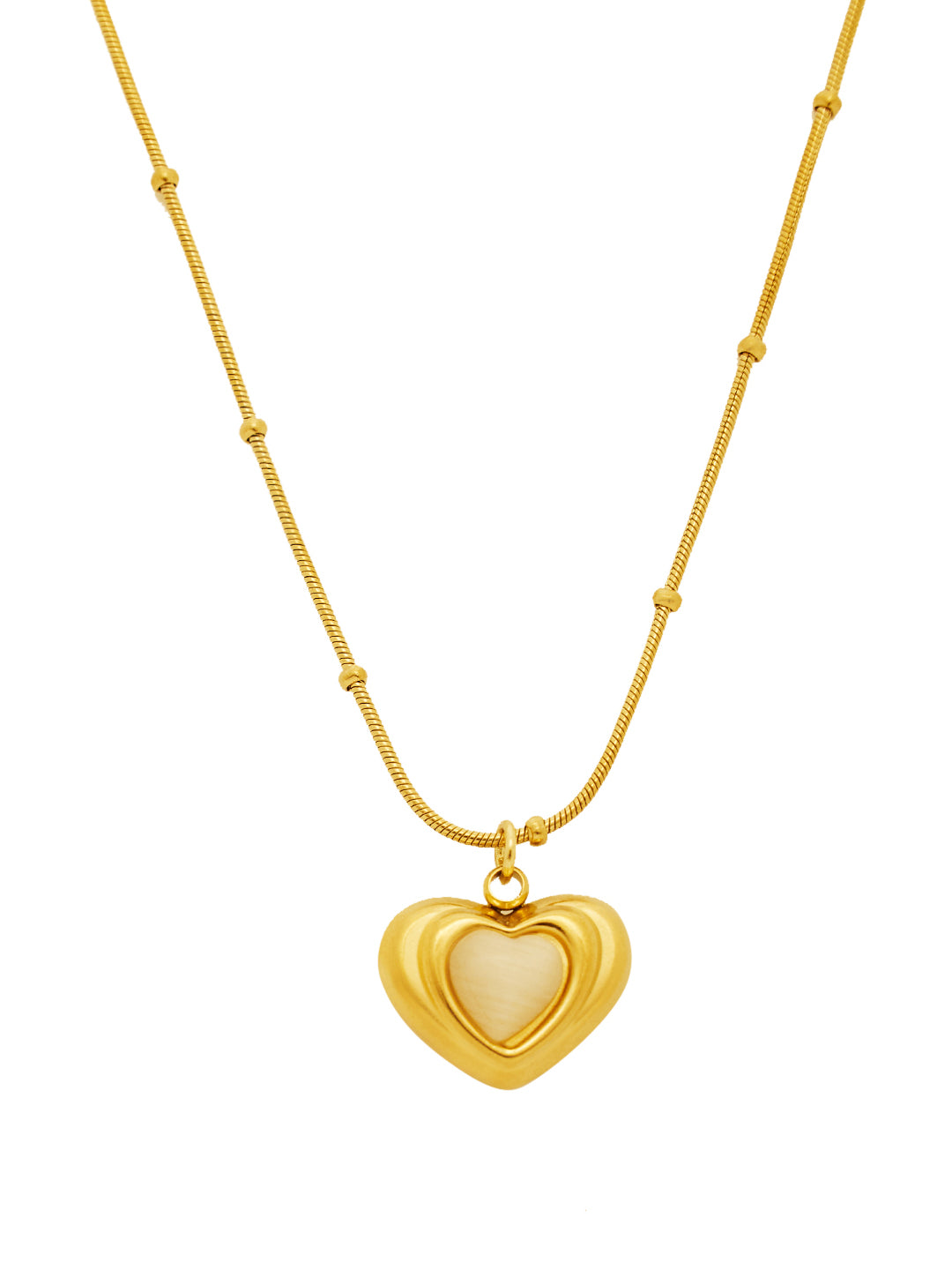 Gold Plated Pearl Pendant Necklace