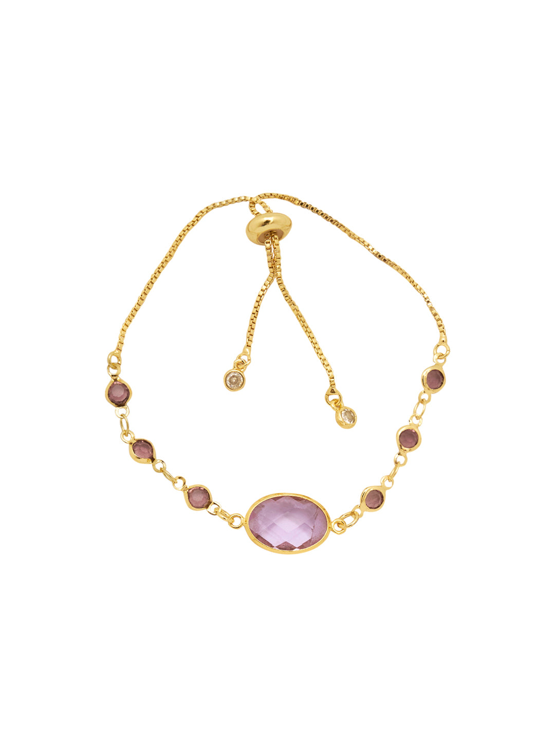 Gold Plated Anti-Tarnish CZ Zirconia Link Bracelet