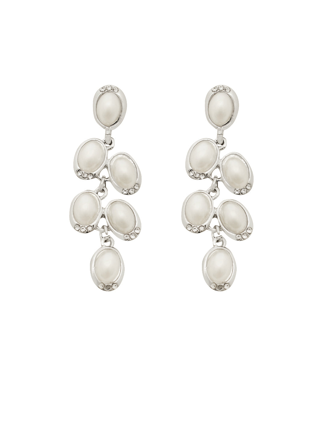 Silver Pearl Dangler Earrings