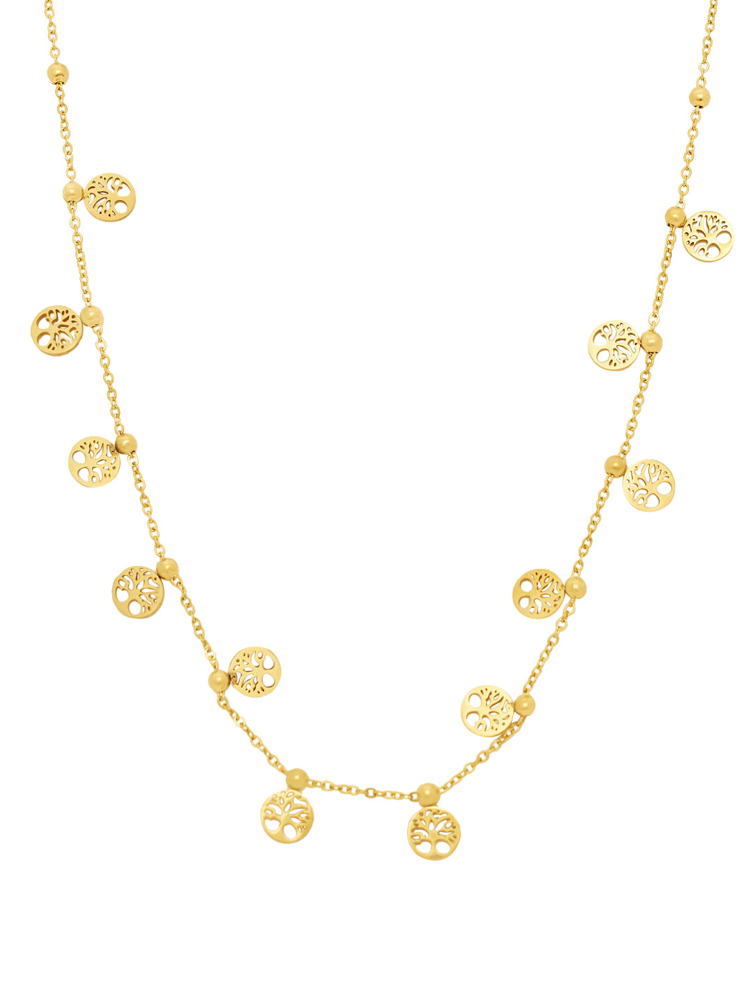 Gold Plated Charms Chain Pendant Necklace