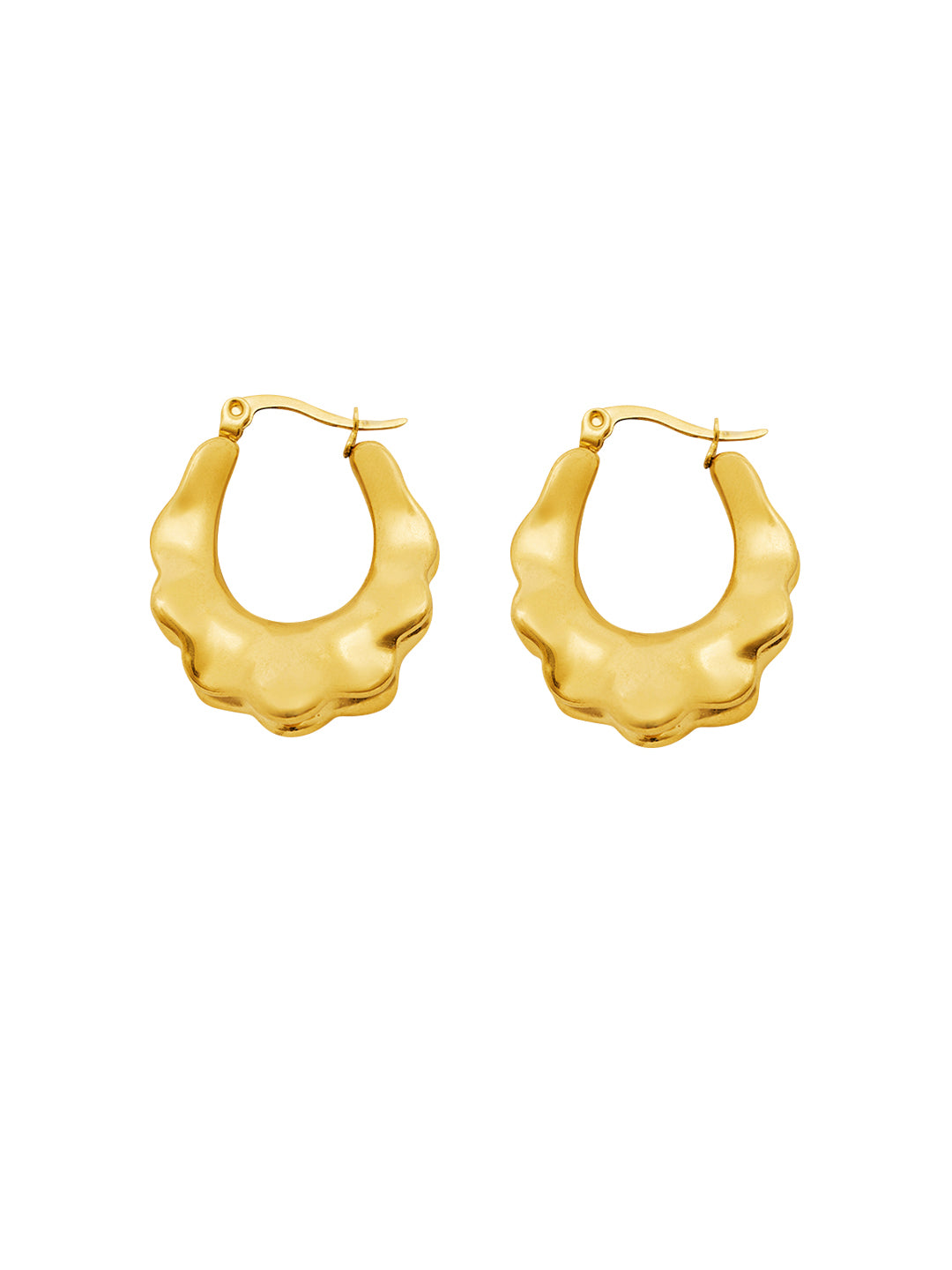 18K Gold Plated designer hoop Earrings