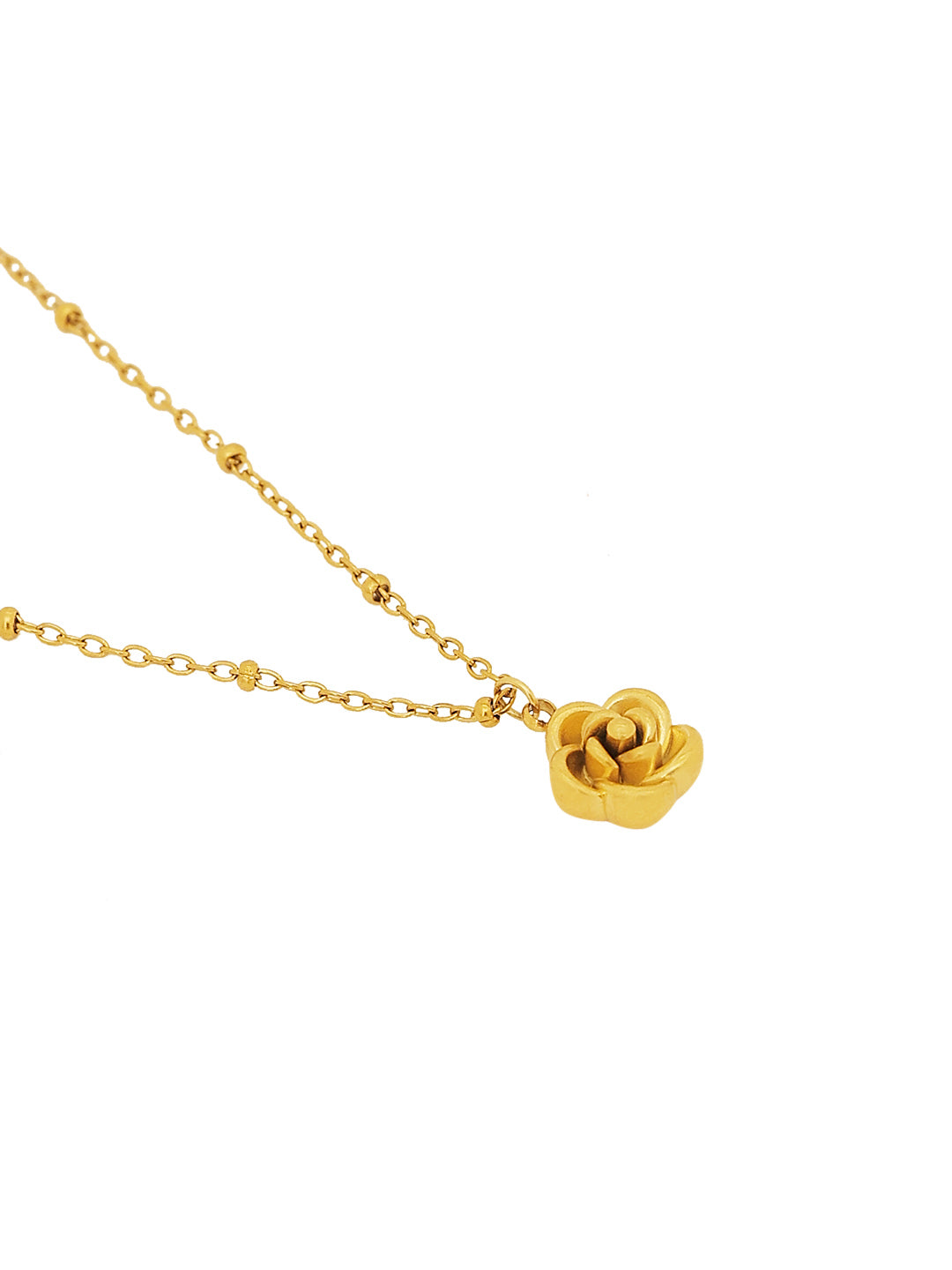 Gold Plated Rose Flower Necklace