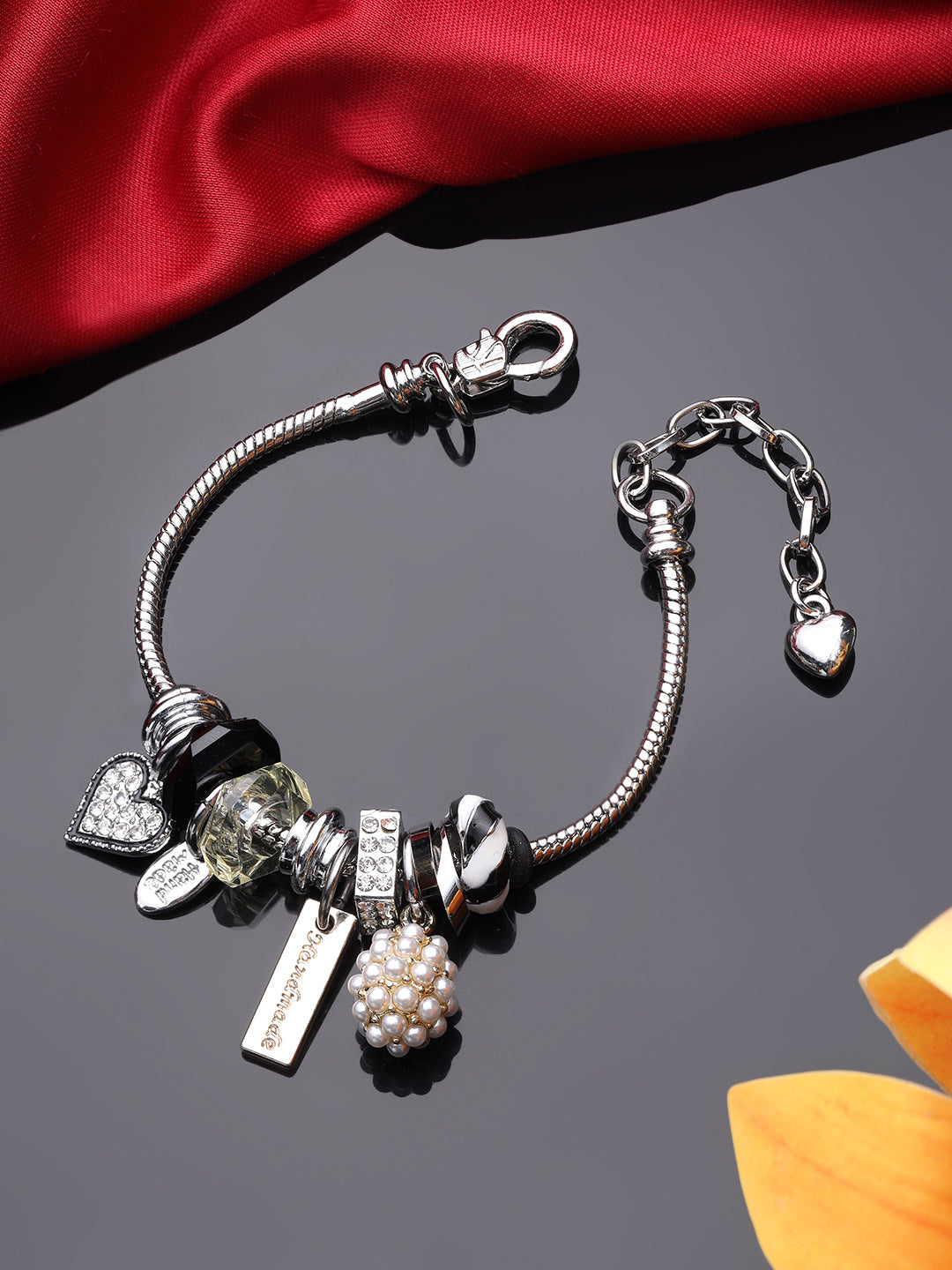 Silver Plated Charms Bracelet