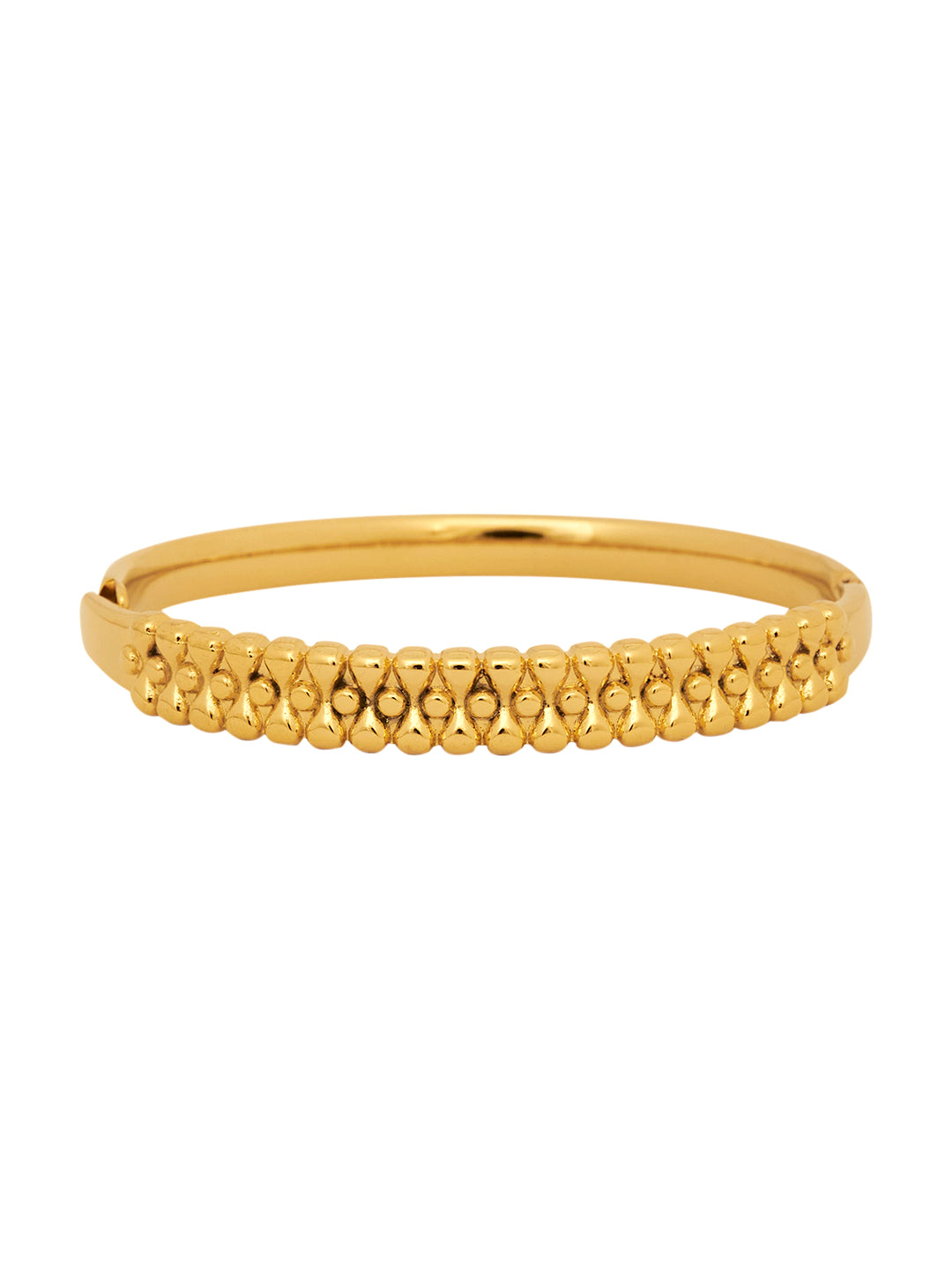 18K Gold-Plated Stainless-Steel Bangle Style Openable Bracelet