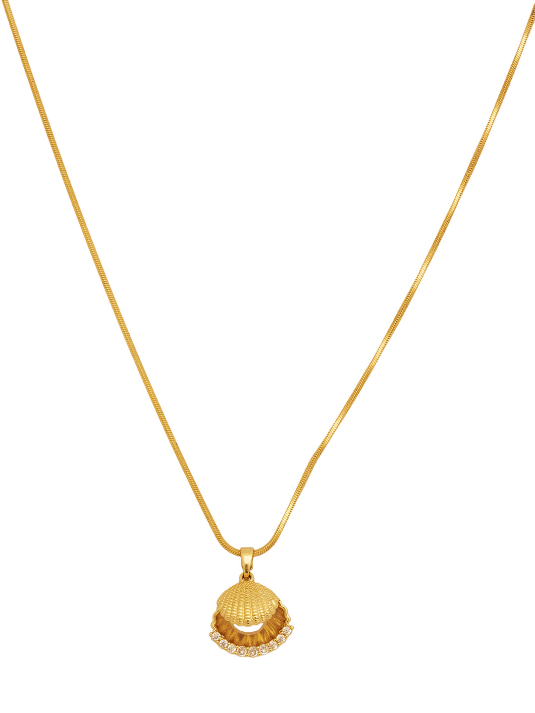 Gold Plated Anti Tarnish Stainless Steel Zirconia Necklace
