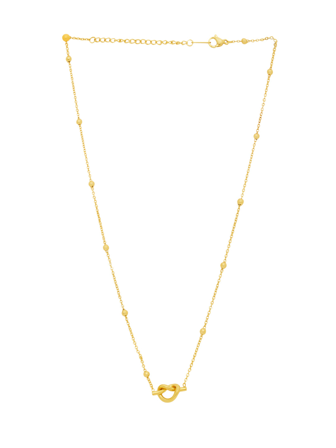 18K Gold Plated Heart knot Necklace
