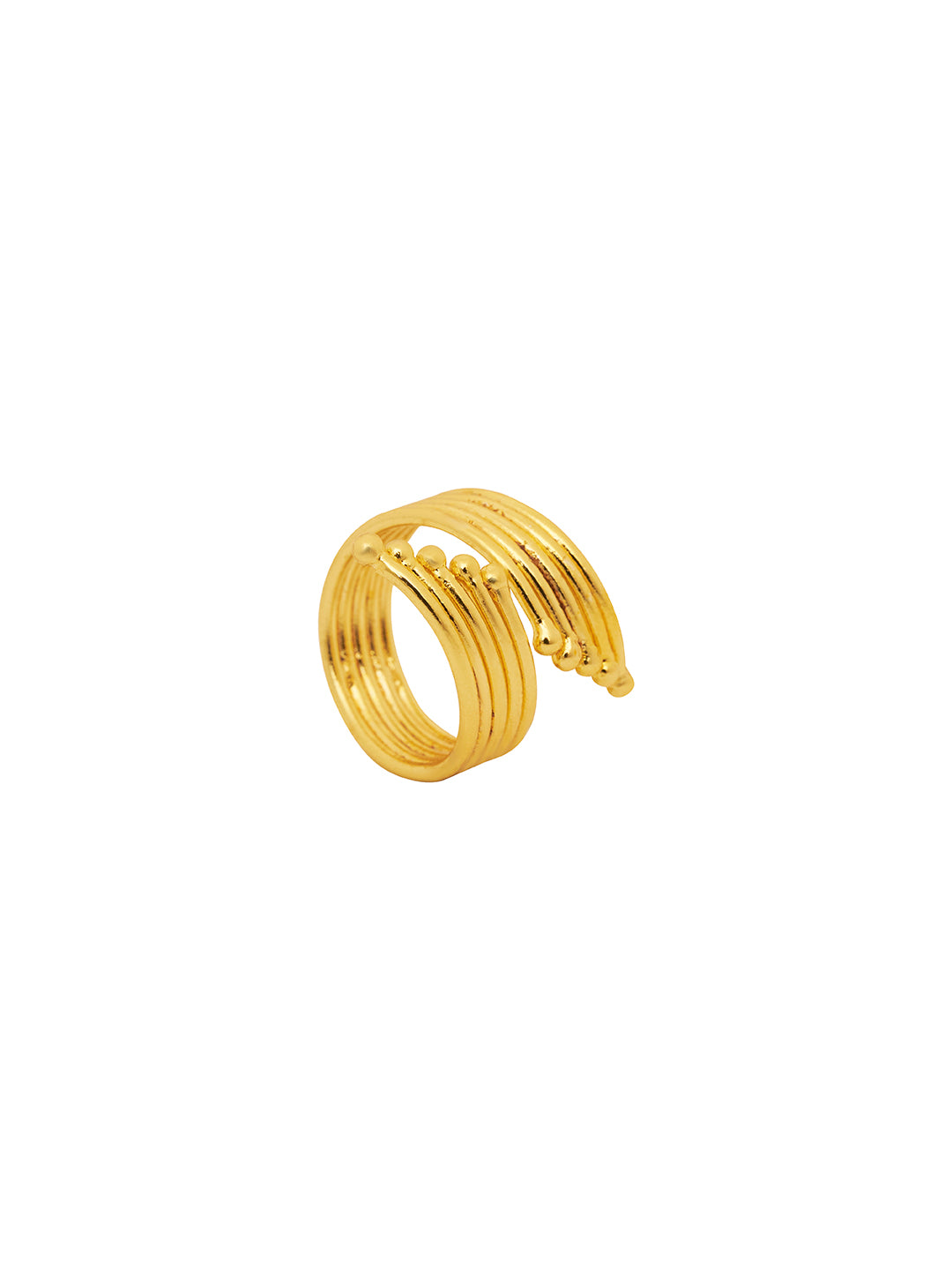 18K Gold Plated Brass Adjustable Finger Ring