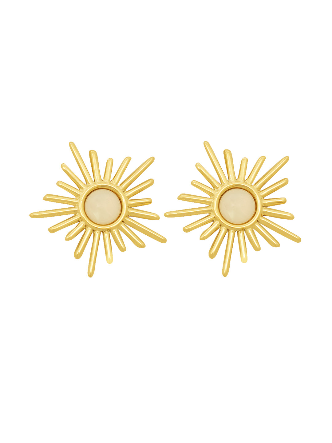 Gold Plated Sun rays Earrings