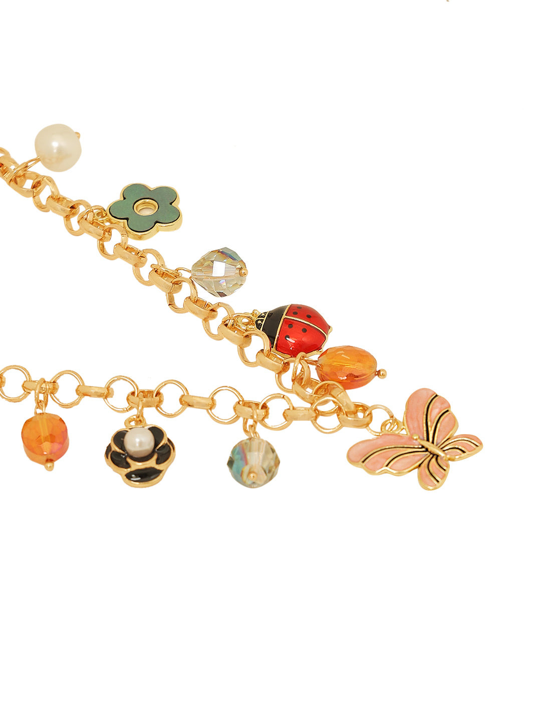 Gold Plated Charms Necklace