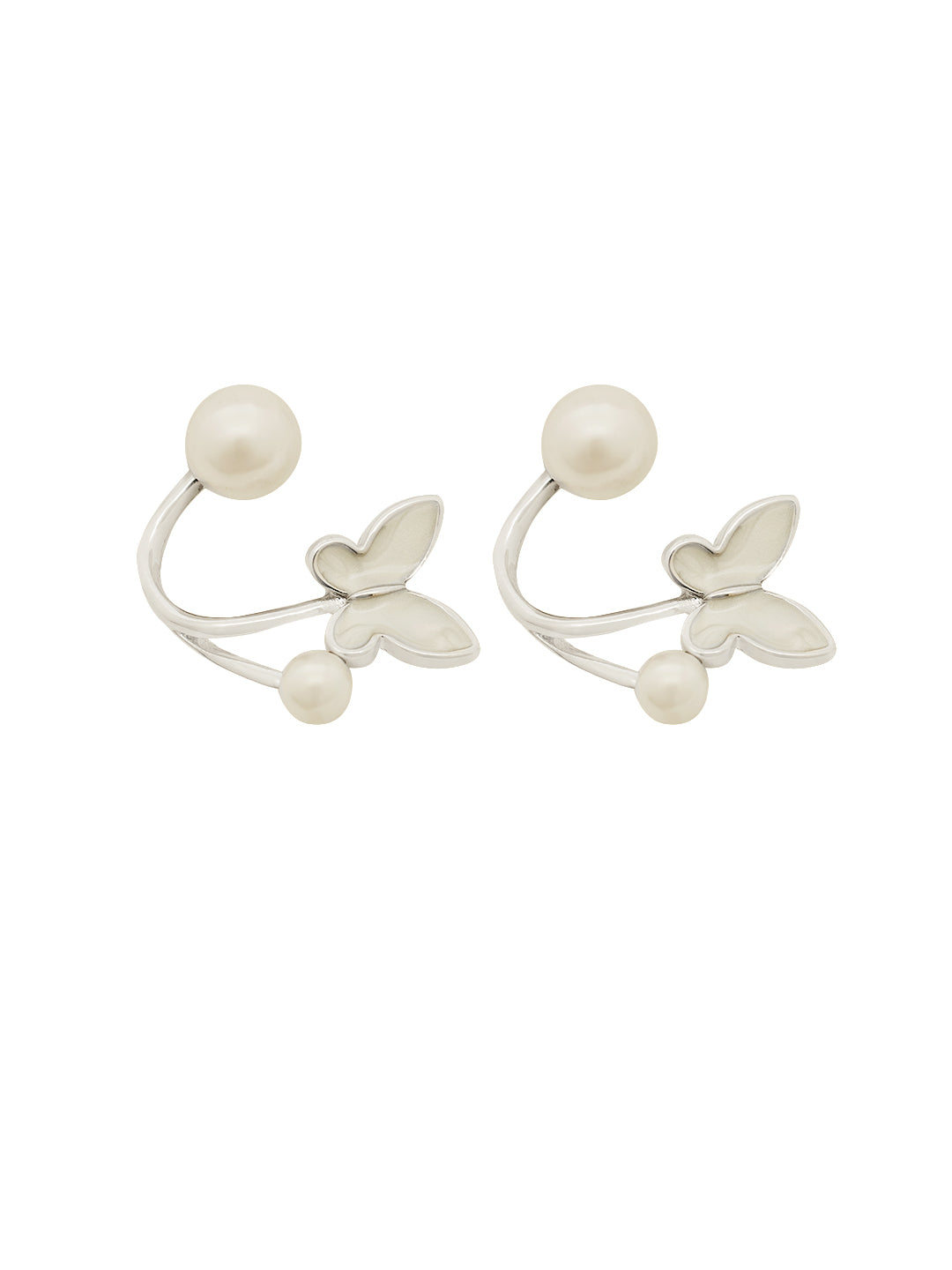 Silver Pearl Designer Earrings