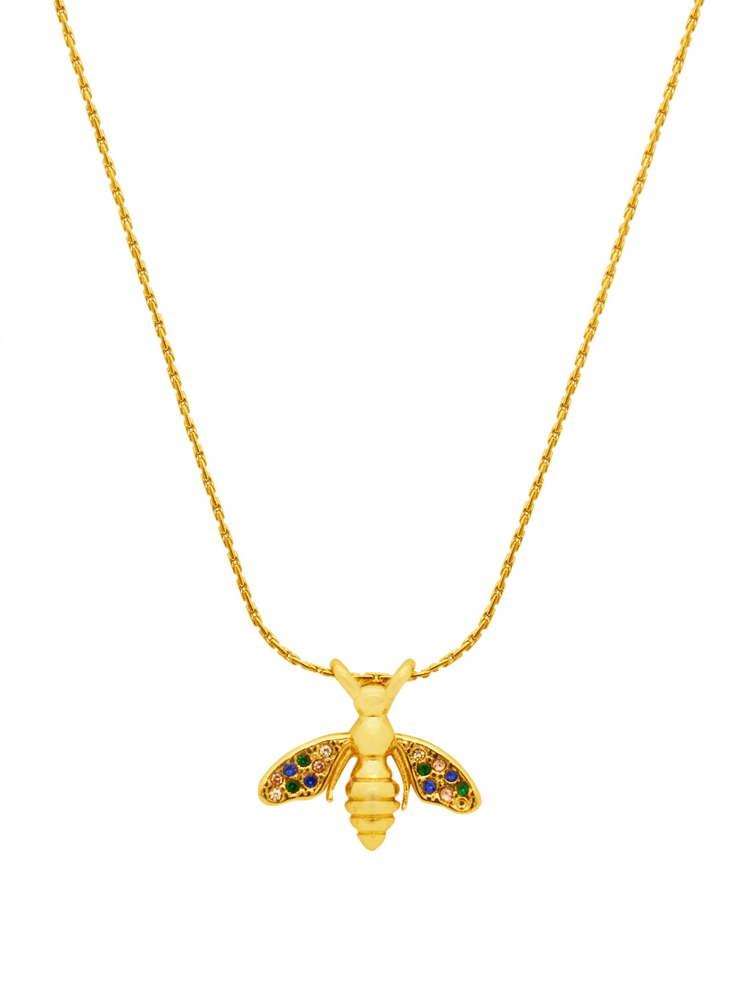 14K Gold Plated Zirconia Pendant Necklace