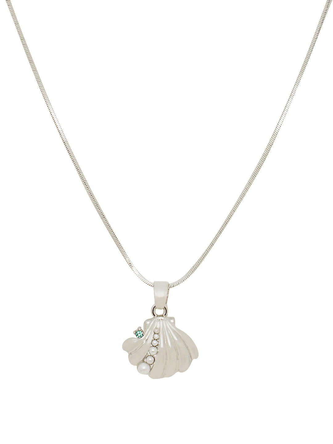 Silver Seashell Pendant Necklace
