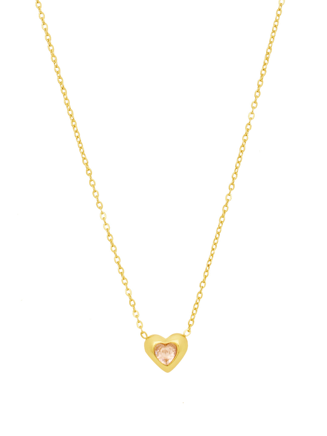 Zirconia Studded Heart Necklace