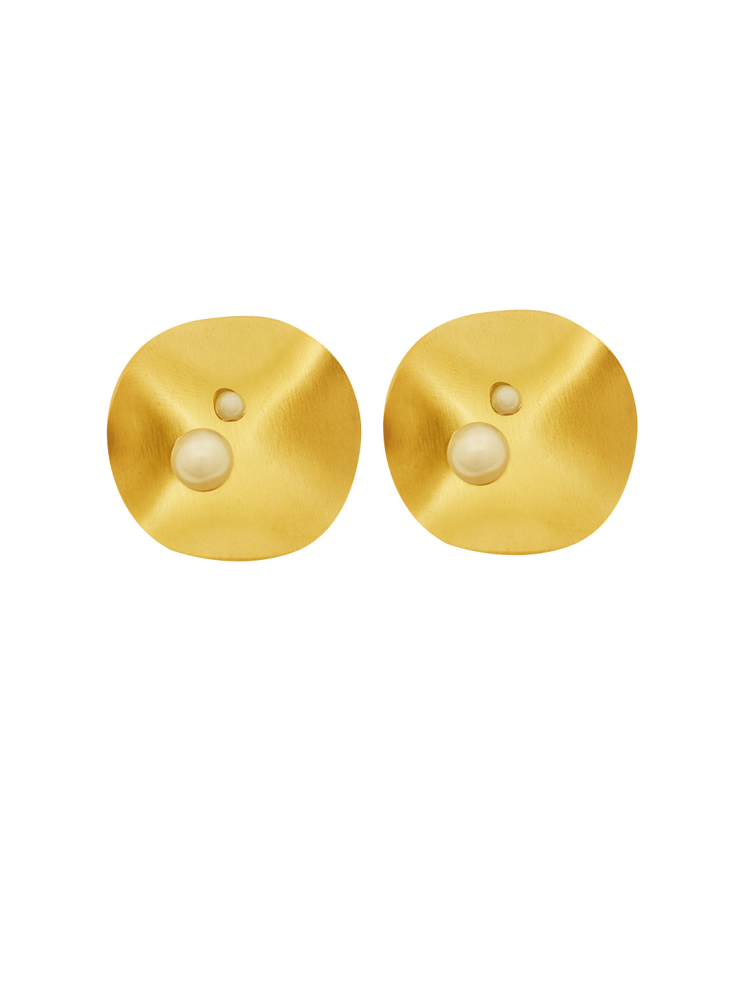 14K Gold Plated Pearl tops Earrings