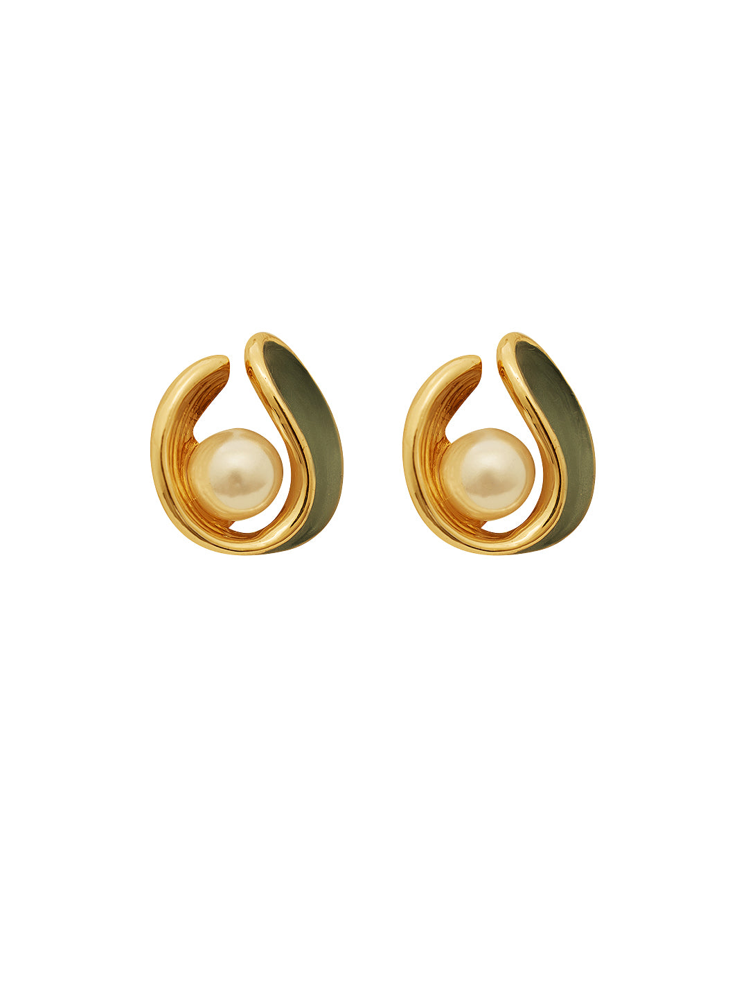 Gold Plated Pearl Earrings