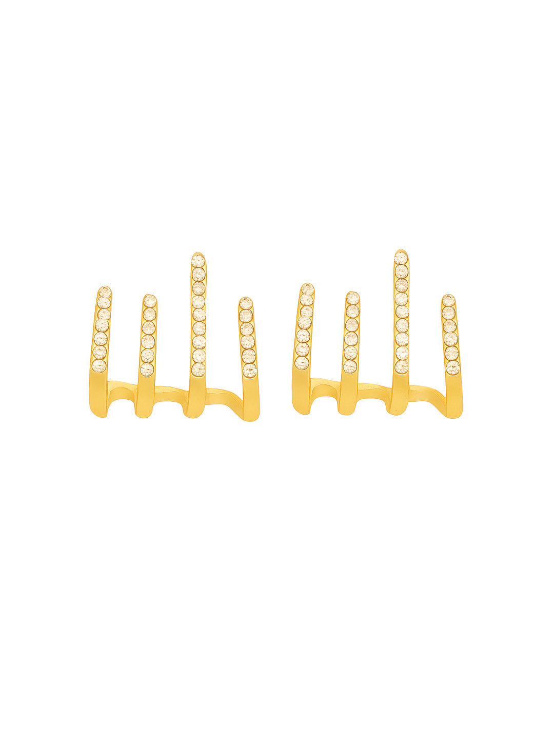 Gold Plated 18K Zirconia Ear cuff Earrings