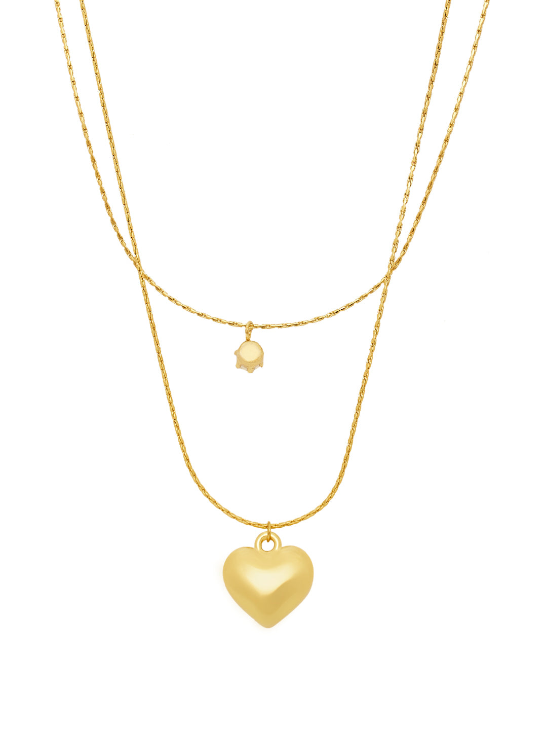 Gold Plated Heart Pendant Necklace
