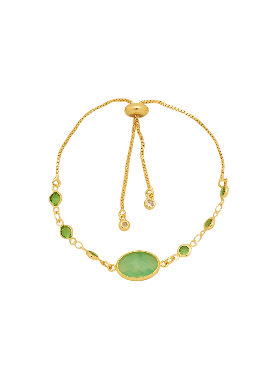 Gold Plated Anti-Tarnish Zirconia Stone Wrap-around Bracelet