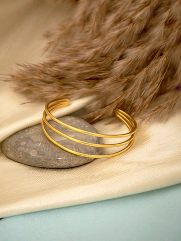 18K Gold Plated Brass Cuff Bracelet