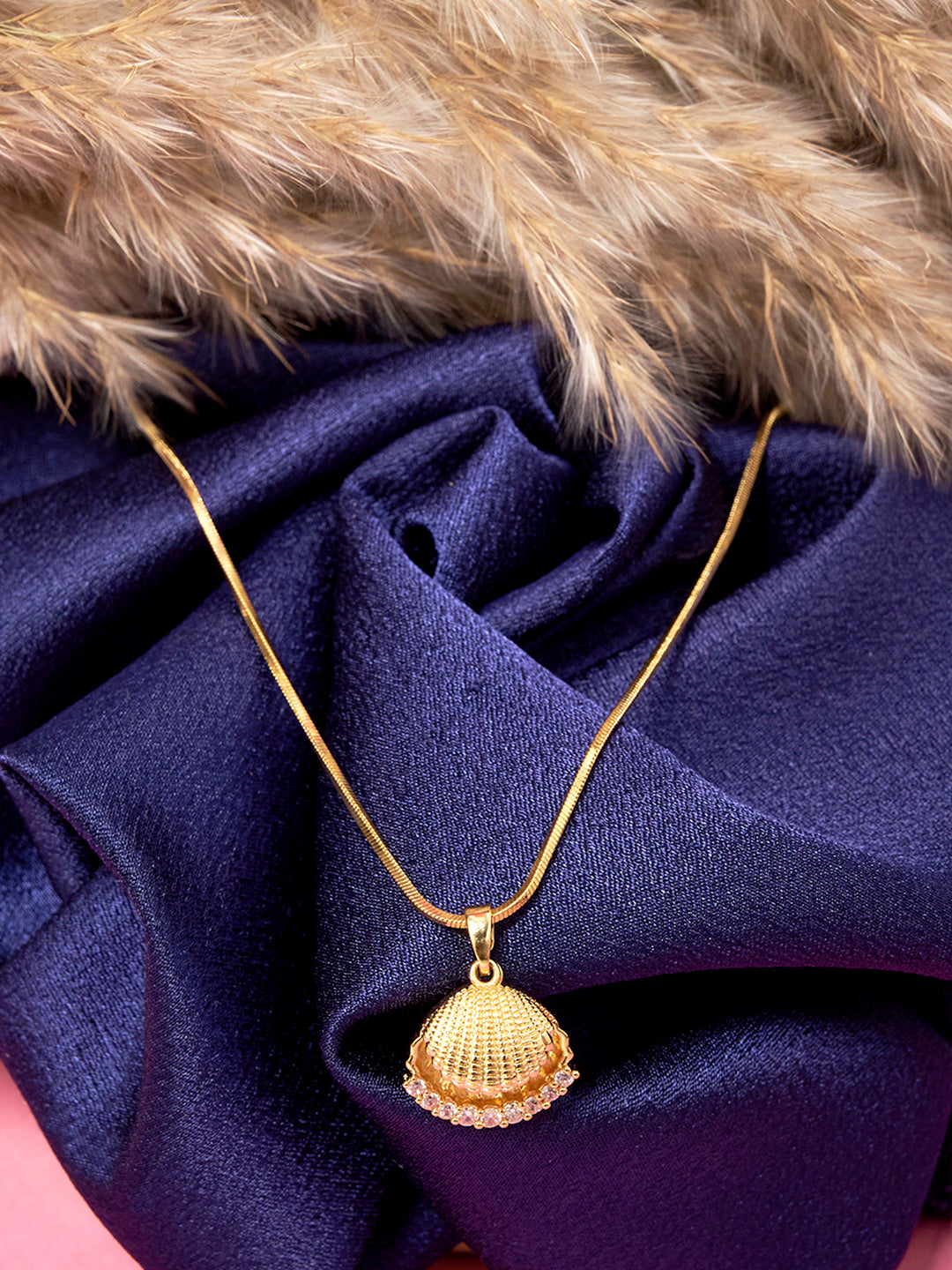 Gold Plated Anti Tarnish Stainless Steel Zirconia Necklace