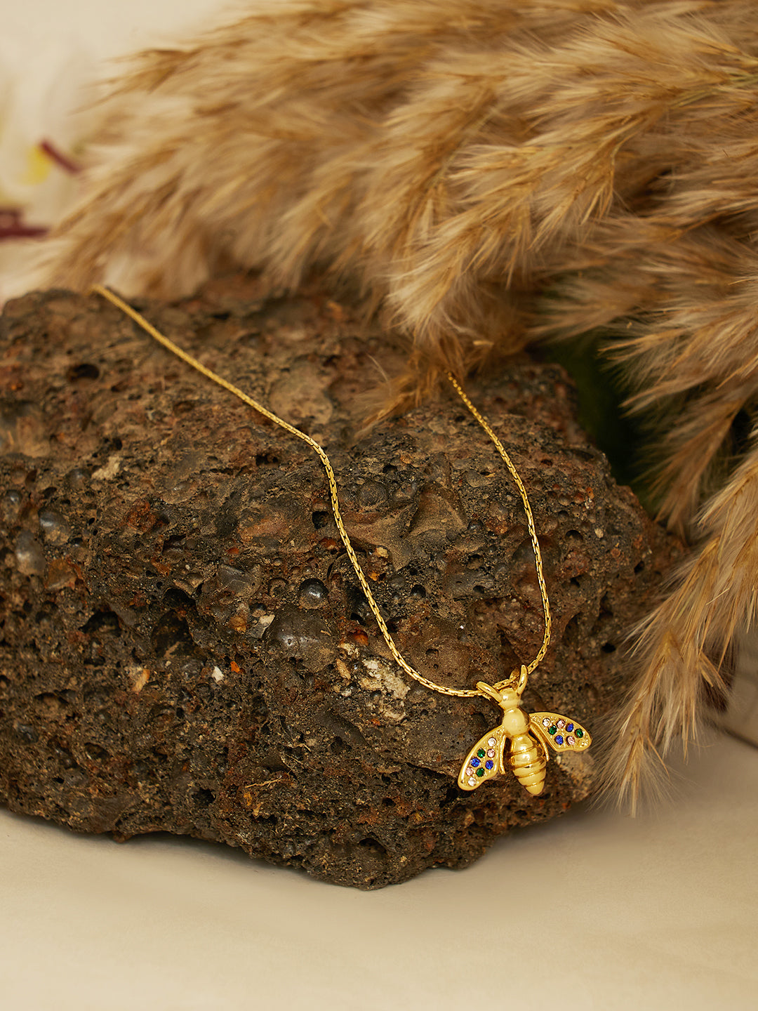 14K Gold Plated Zirconia Pendant Necklace