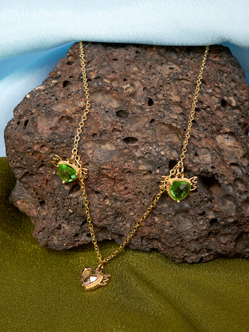 Gold Plated Anti-Tarnish Stainless Steel Heart Necklace