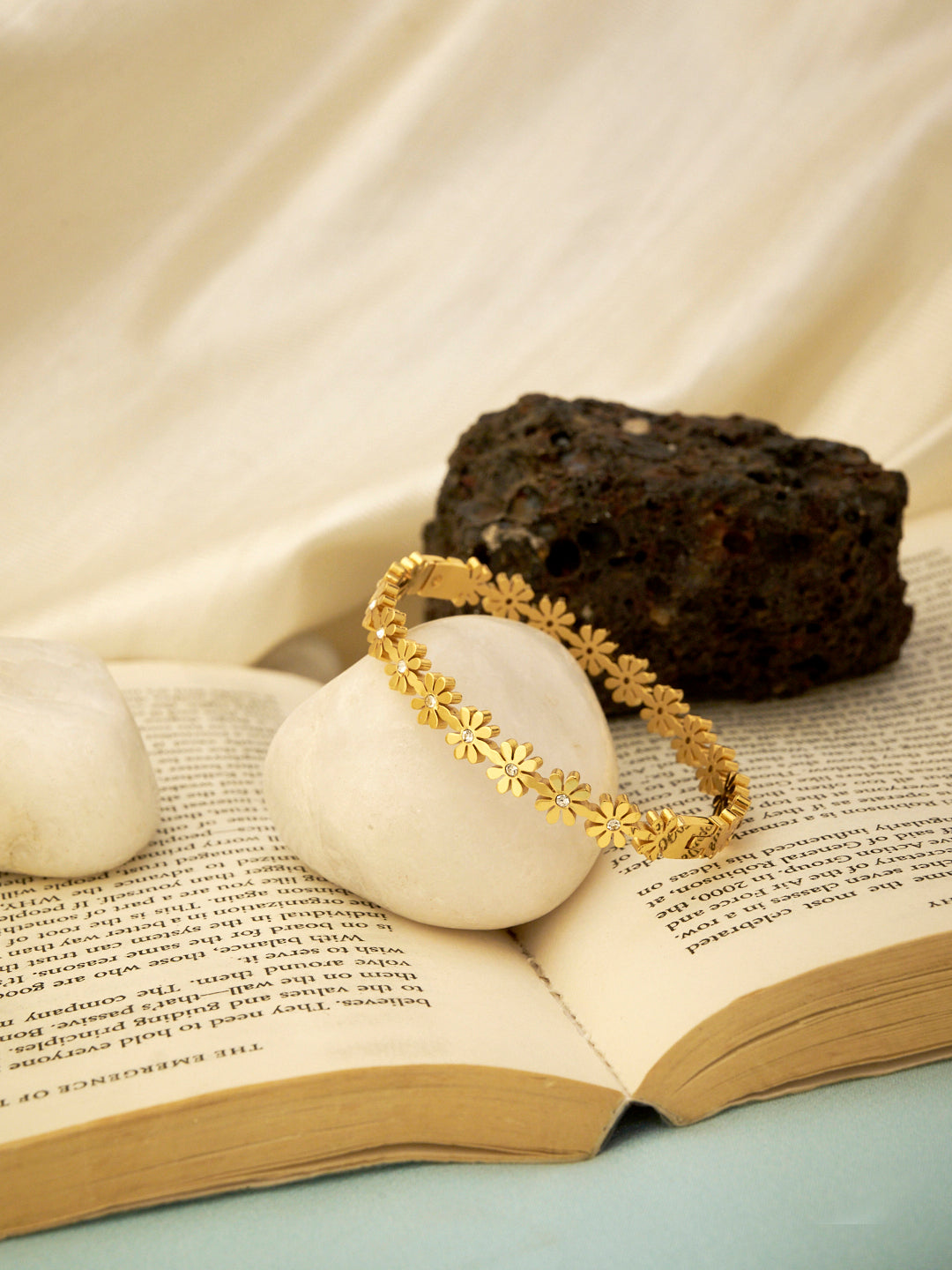 18K Gold Plated floral Bracelet