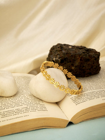 18K Gold Plated floral Bracelet