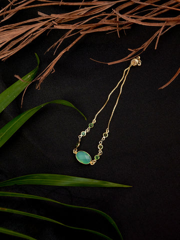 Gold Plated Anti-Tarnish Zirconia Stone Wrap-around Bracelet