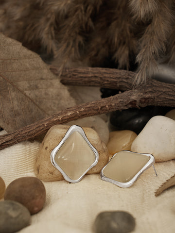 Silver Pearl Studs Earrings