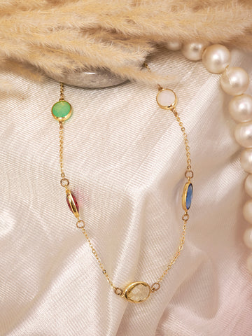 Gold plated Anti-Tarnish Cubic Zirconia Necklace