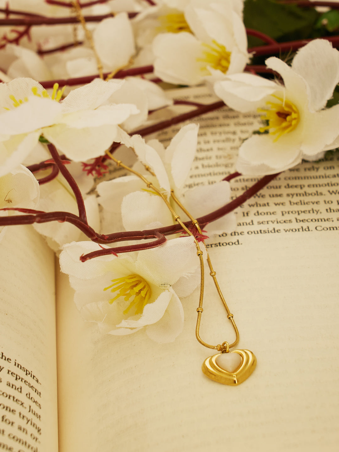 Gold Plated Pearl Pendant Necklace