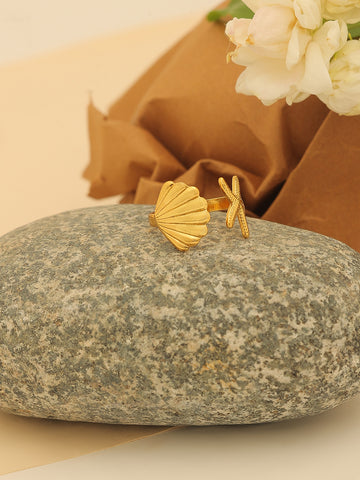Gold plated Startfish Finger ring