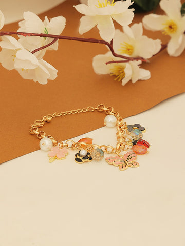 Gold Plated Charms Bracelet