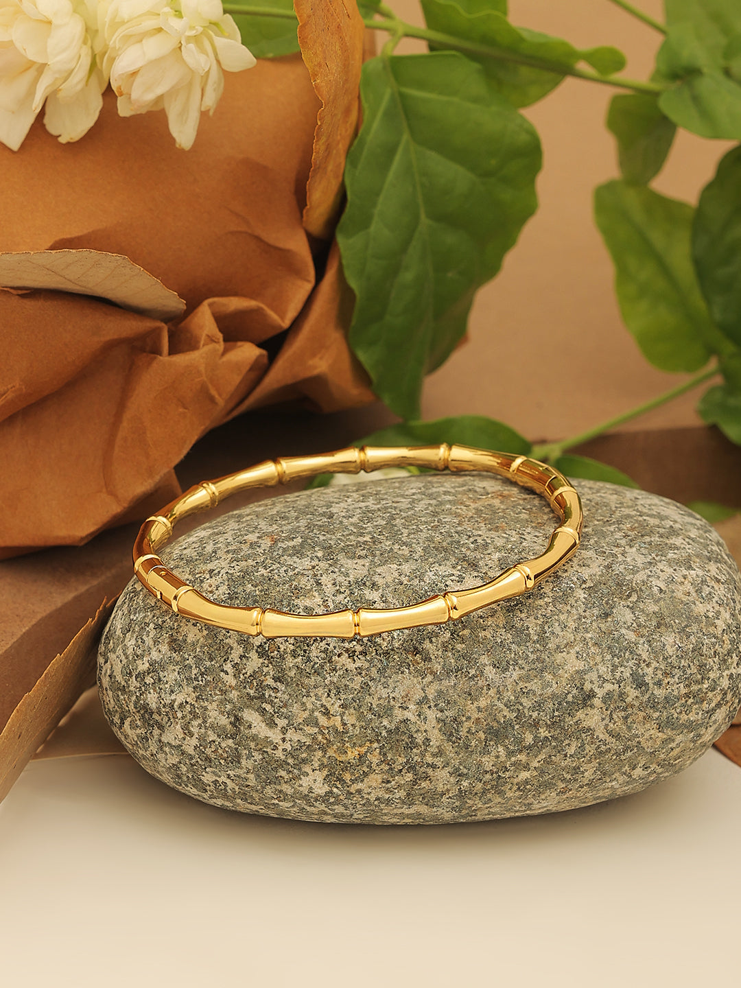 Gold Plated Bone Ring Bracelet