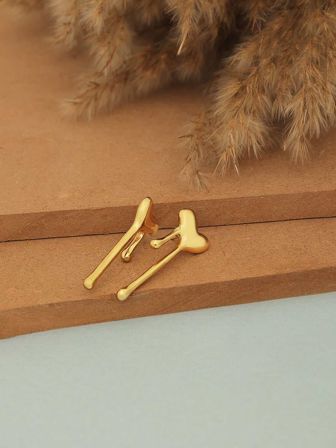 Gold Plated 18K Melting Hearts Earrings