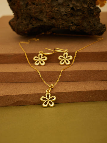 Gold Plated Pendant Set