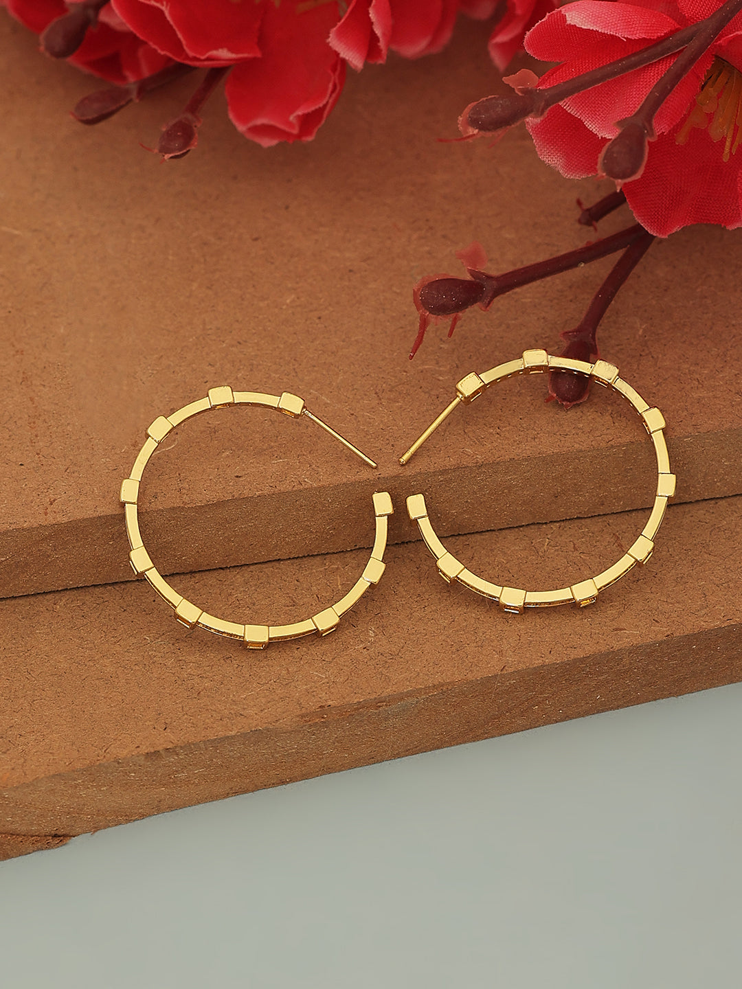 Gold Plated Loop Earrings