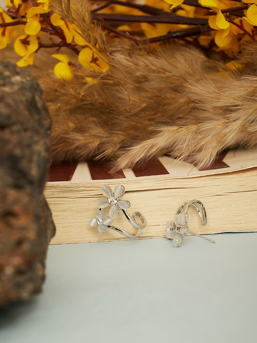 Silver Pearl Fancy Earrings