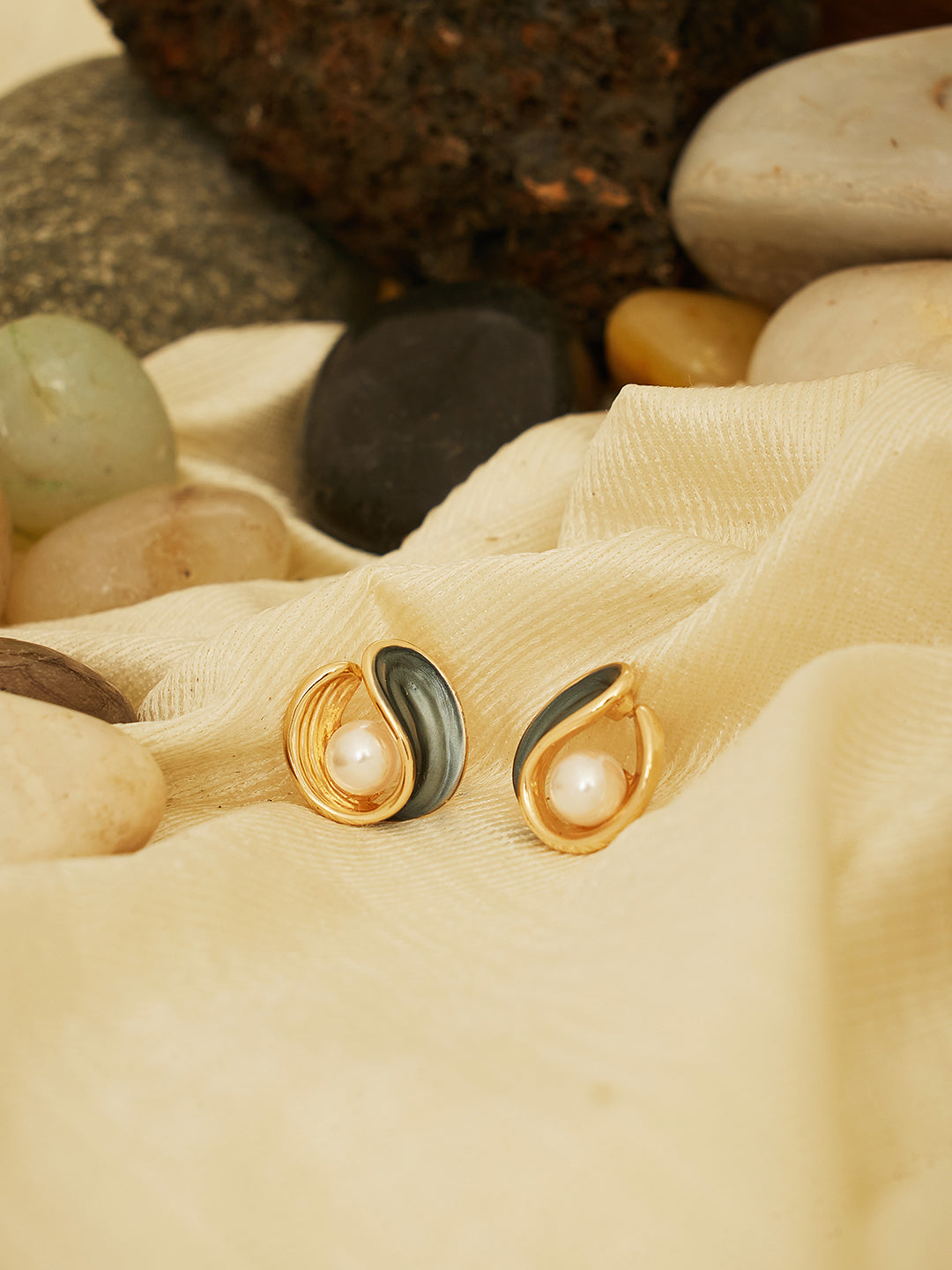 Gold Plated Pearl Earrings