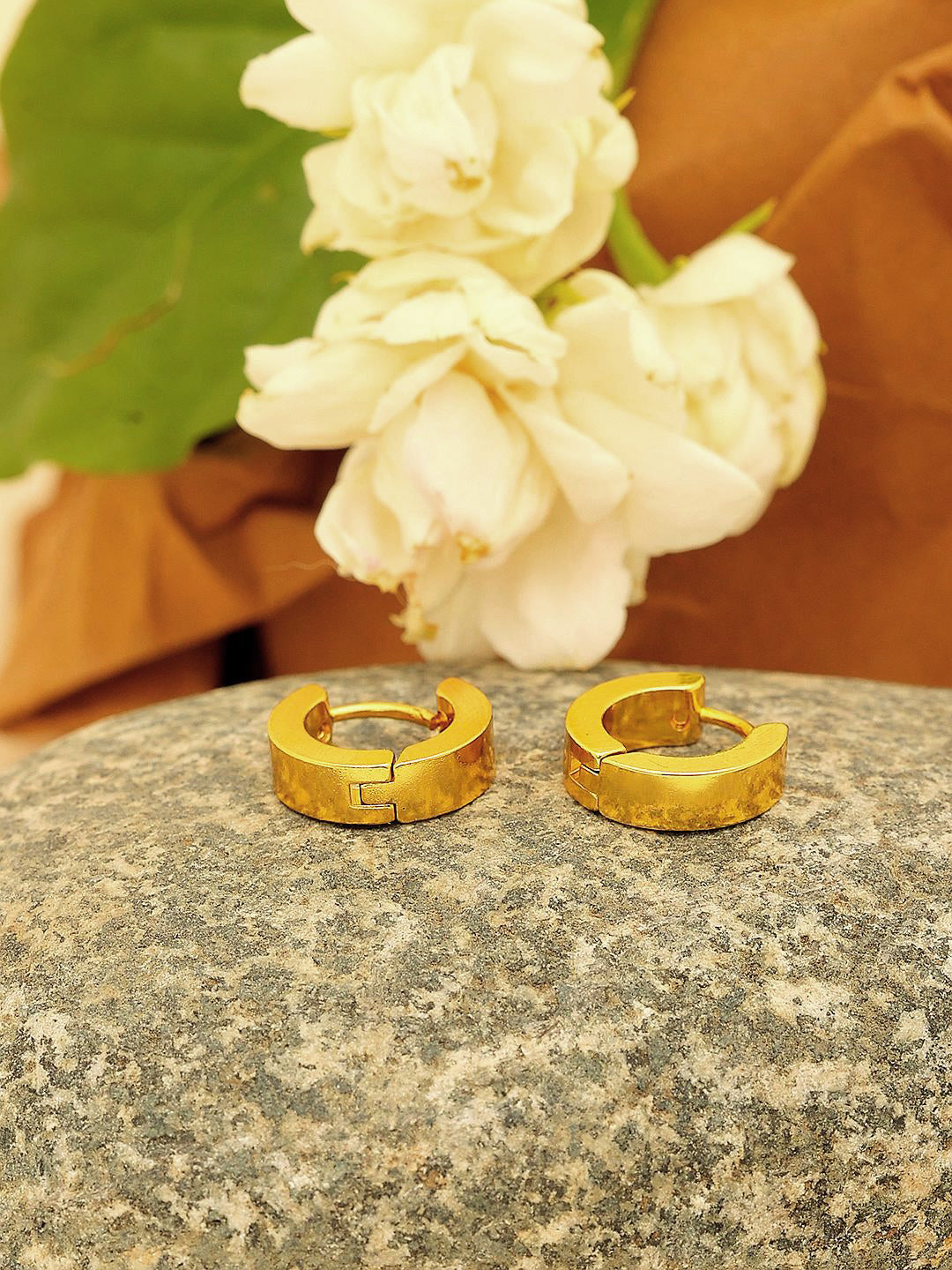 Gold Plated 18K Flat Earrings