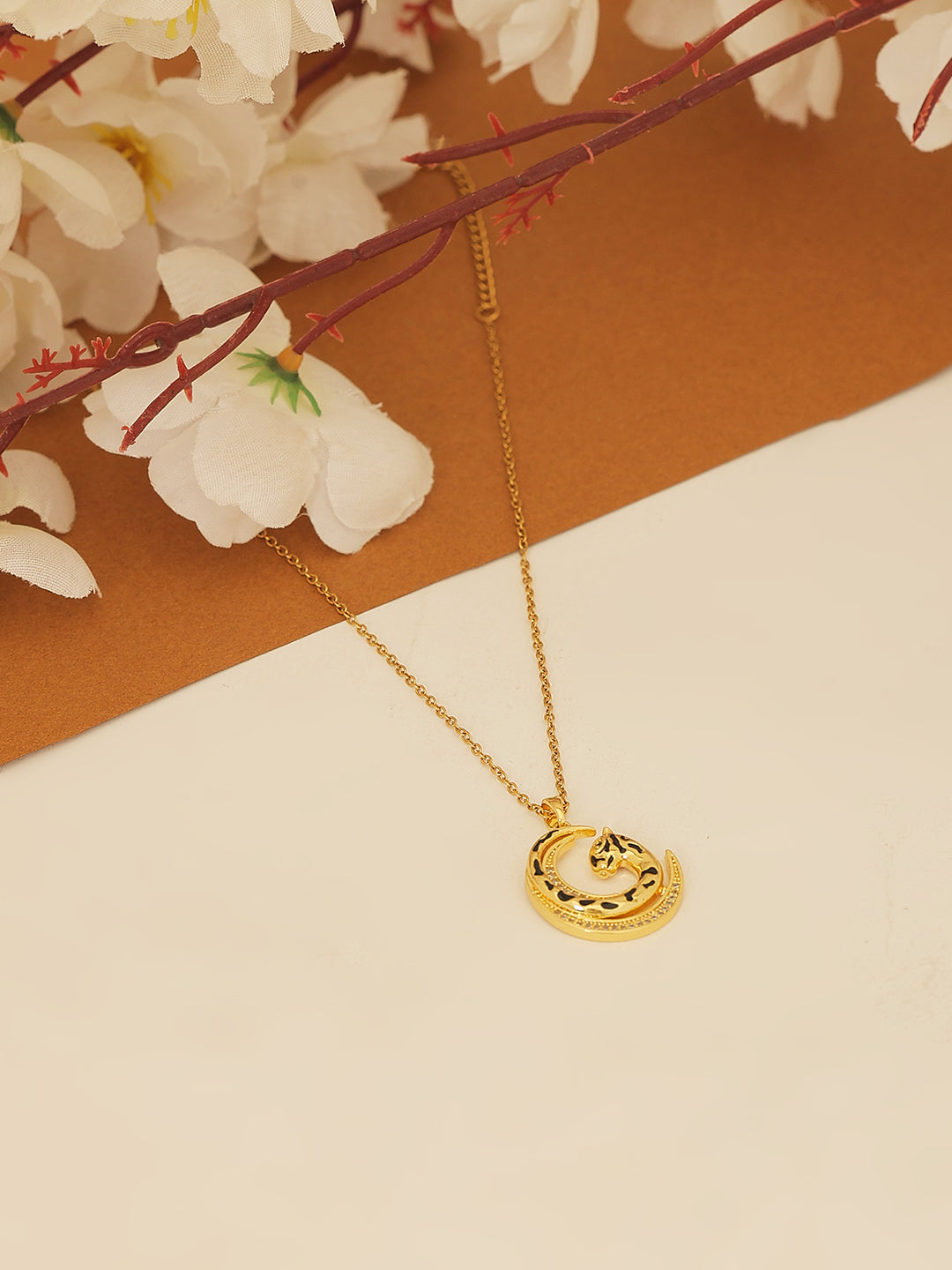 Gold Plated Dragon Pendant Necklace