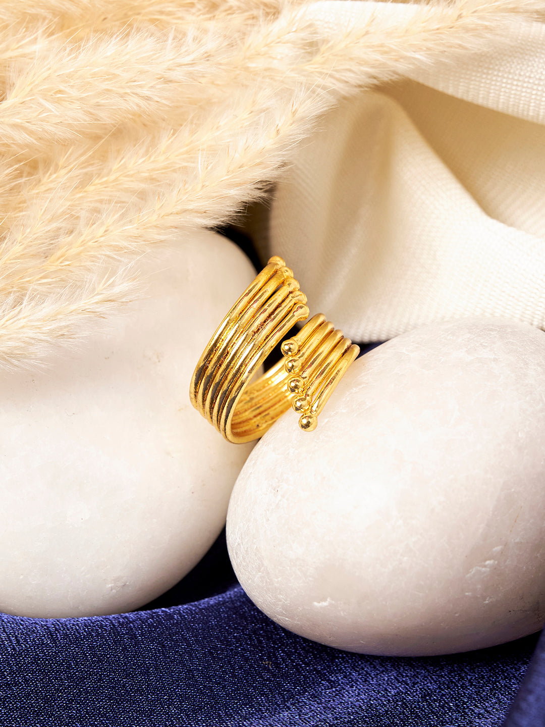 18K Gold Plated Brass Adjustable Finger Ring