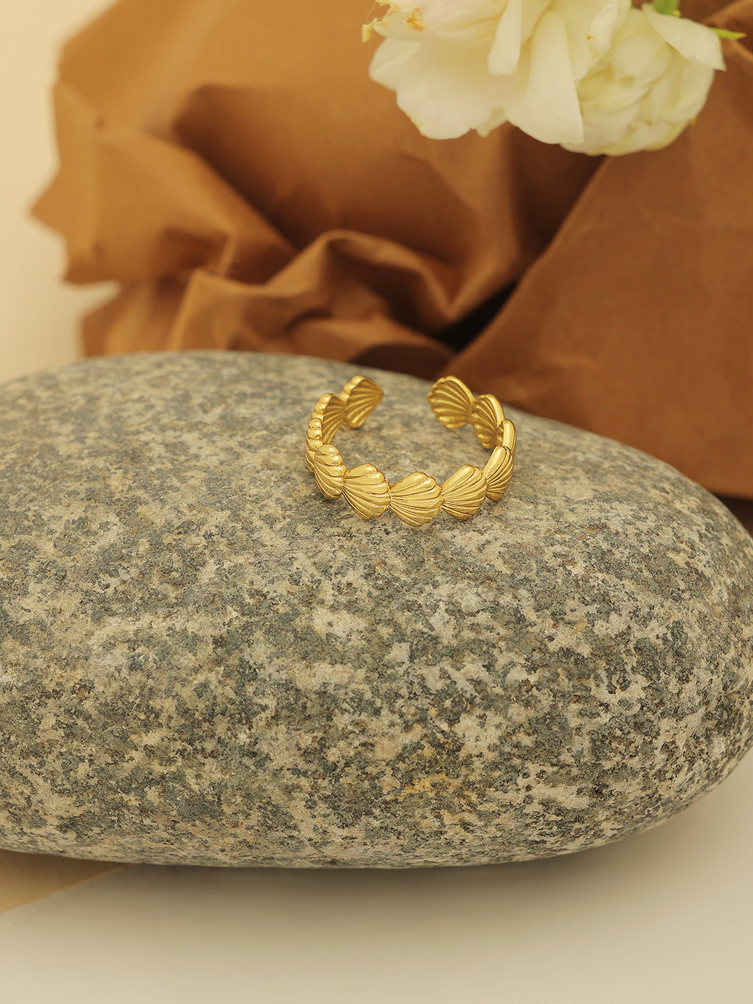 Gold plated Sea Shell Finger ring