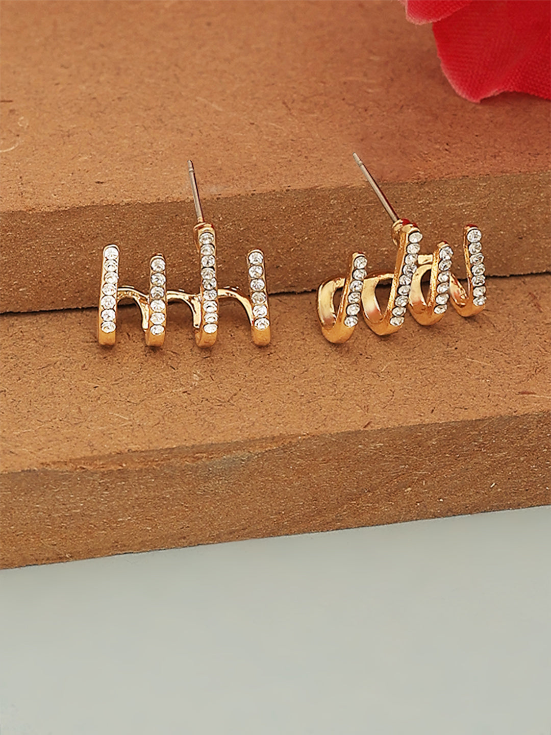 Gold Plated 18K Zirconia Ear cuff Earrings