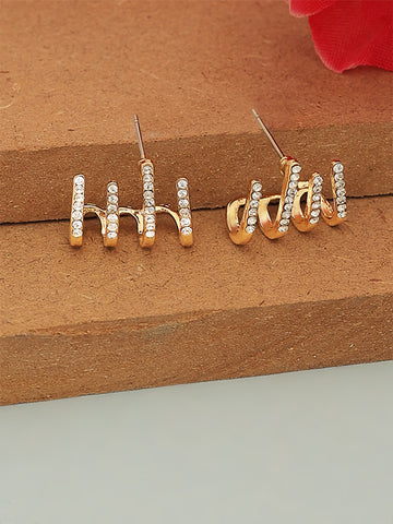 Gold Plated 18K Zirconia Ear cuff Earrings