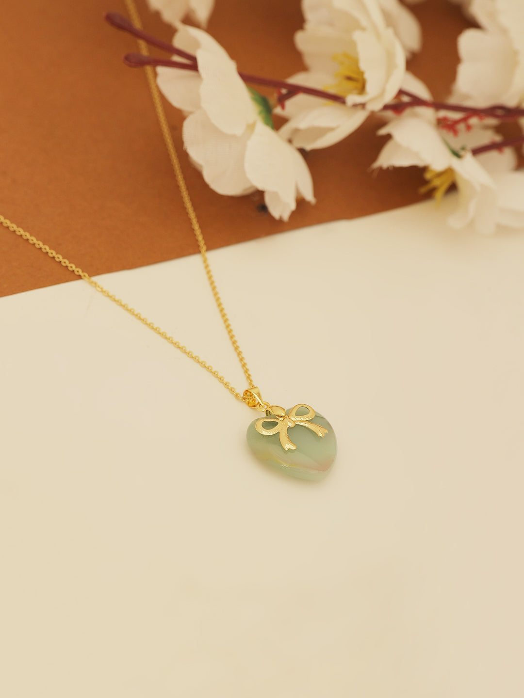 Gold Plated Heart Pendant Necklace