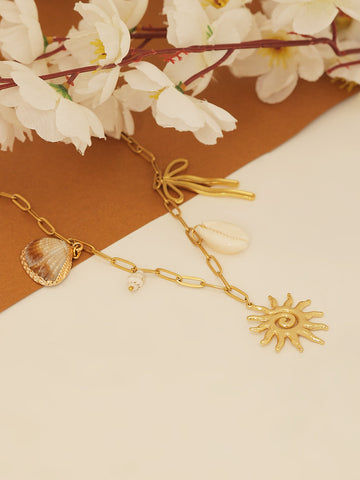 Gold Plated Sun Necklace