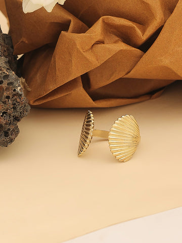 Gold Plated Shell Design Finger Ring