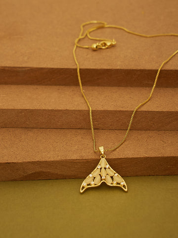 Glitter Pendant Chain Necklace